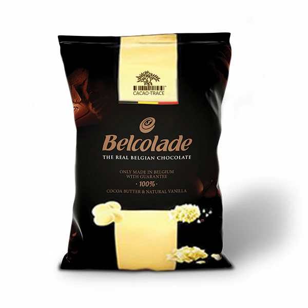 Belcolade Belgian 28% White Chocolate Drops 15kg 1 Belcolade Belgian 28% White Chocolate Drops 15kg