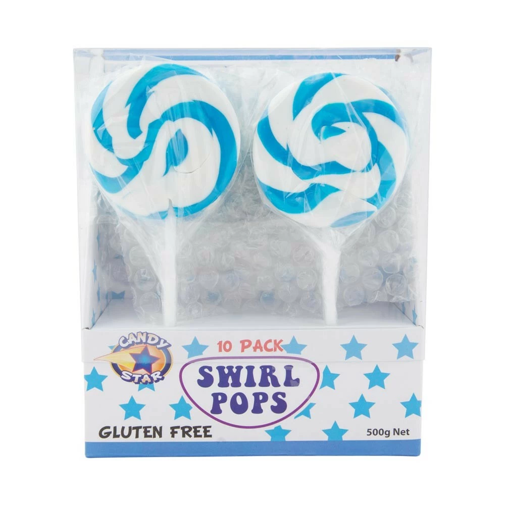 Blue Swirl Lollipops 50g - 10 Pack 2 Blue Swirl Lollipops 50g - 10 Pack - Image 2