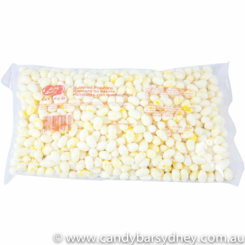 Bulk Jelly Belly Buttered Popcorn Jelly Beans 1kg - 4kg 1 Bulk Jelly Belly Buttered Popcorn Jelly Beans 1kg - 4kg