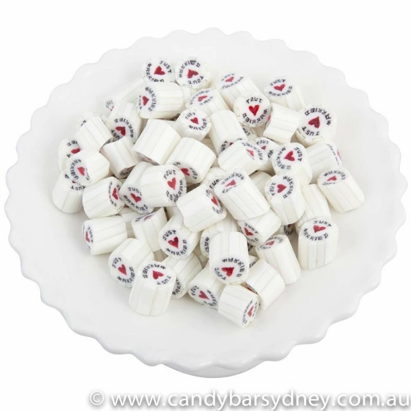 Just Married Rock Candy 1kg 1 Just Married Rock Candy 1kg