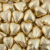 Matte Gold Belgian Chocolate Hearts 500g - 5kg