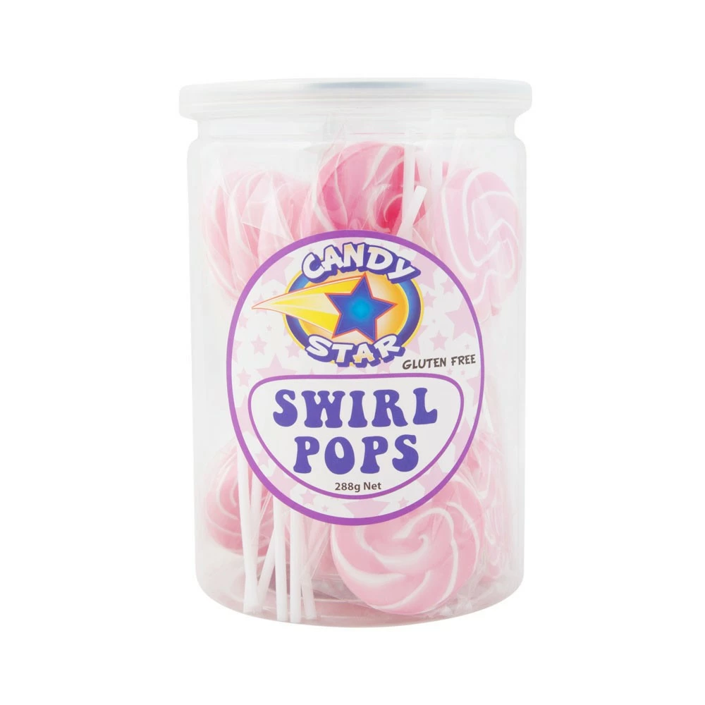 Pink Mini Swirl Lollipops 24 Pack (288g) 2 Pink Mini Swirl Lollipops 24 Pack (288g) - Image 2