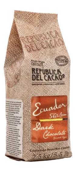 Republica Del Cacao Ecuador 56% Dark Couverture Chocolate 15kg