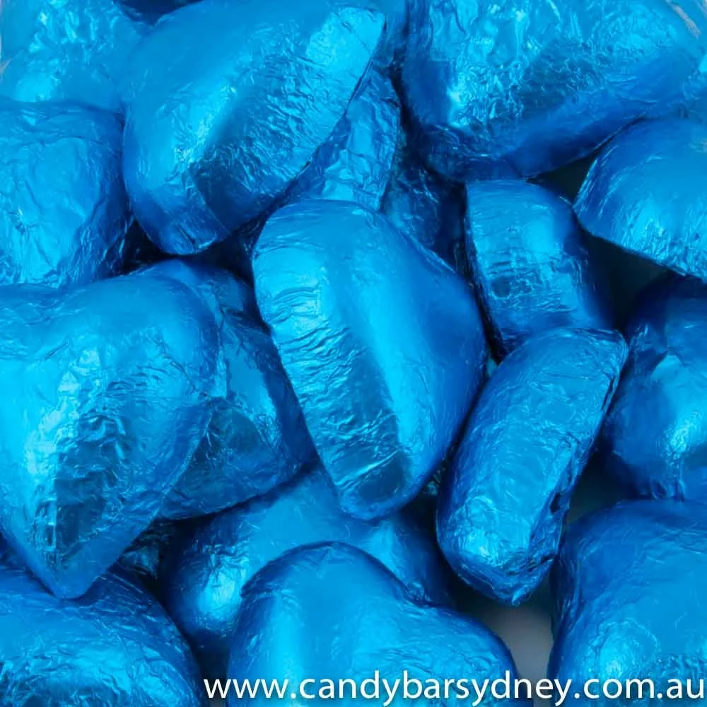 Royal Blue Belgian Chocolate Hearts 500g - 5kg 1 Royal Blue Belgian Chocolate Hearts 500g - 5kg