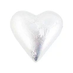 Silver Belgian Chocolate Hearts 30g X 30