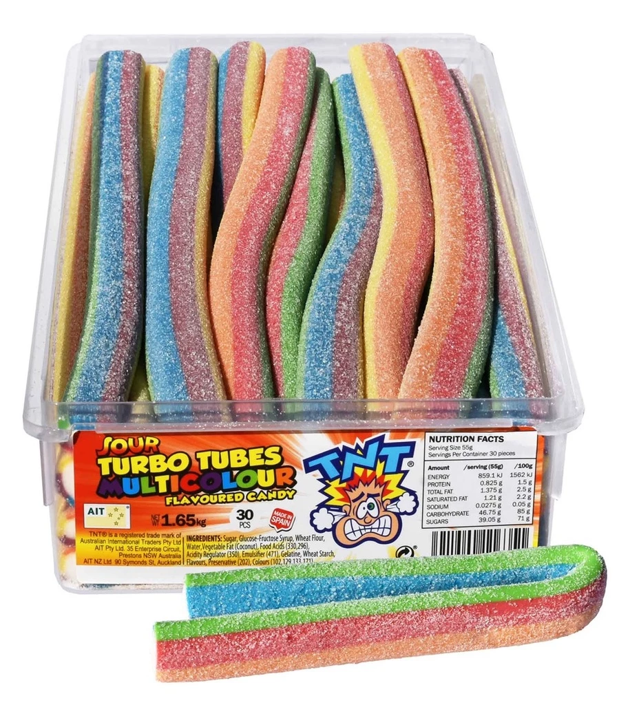 TNT Sour Multicolour Turbo Tubes 1 TNT Sour Multicolour Turbo Tubes