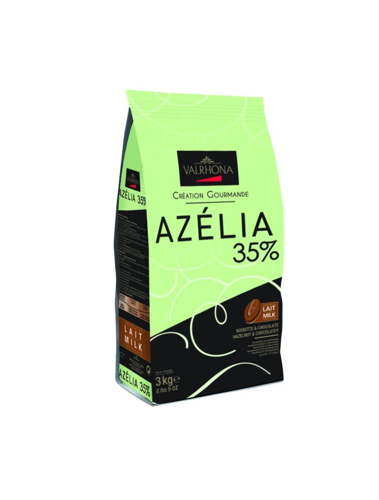 Valrhona Azelia 35% Milk Couverture Chocolate Feves 3kg 1 Valrhona Azelia 35% Milk Couverture Chocolate Feves 3kg