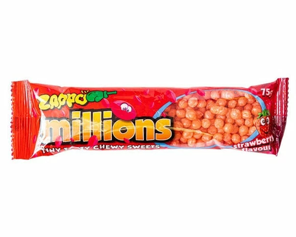 Zappo Millions Strawberry 75g X 24 2 Zappo Millions Strawberry 75g X 24 - Image 2